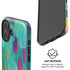 Turquoise Brush Stroke by Etta Vee iPhone 16 Plus Magsafe Impact Case